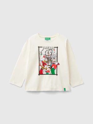 Benetton, Mickey & Friends Christmas Sweatshirt, size 116, Creamy White, Kids United Colors of Benetton