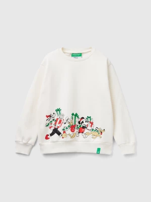 Benetton, Mickey & Friends Christmas Sweatshirt, size XL, Creamy White, Kids United Colors of Benetton