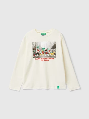 Benetton, Mickey & Friends Christmas T-shirt, size XL, Creamy White, Kids United Colors of Benetton