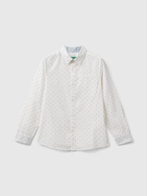 Benetton, Micro Pattern Shirt, size 2XL, White, Kids United Colors of Benetton