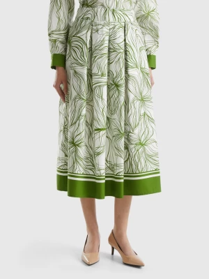Benetton, Midi Skirt In Sustainable Viscose Blend, size S, , Women United Colors of Benetton