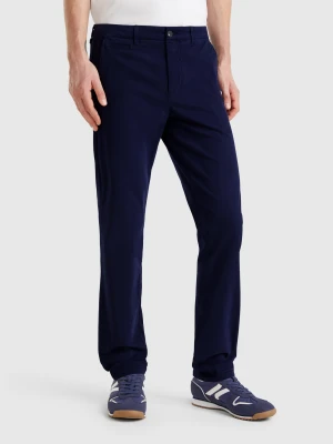 Benetton, Midnight Blue Slim Fit Chinos, size 58, Dark Blue, Men United Colors of Benetton