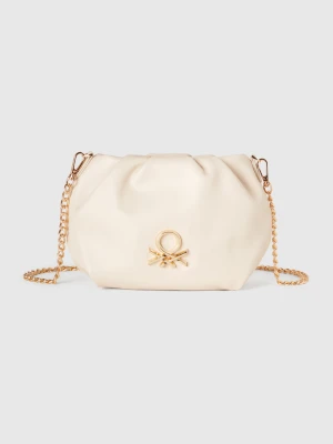 Benetton, Mini Cutch With Crossbody Strap, size OS, Creamy White, Women United Colors of Benetton