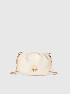 Benetton, Mini Cutch With Crossbody Strap, size OS, Creamy White, Women United Colors of Benetton