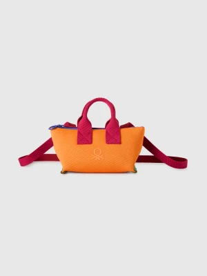 Benetton, Mini Tote With Shoulder Strap, Size: OS, Orange, Women United Colors of Benetton
