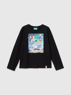 Benetton, Minnie And Mickey Mouse Christmas T-shirt, size XL, Black, Kids United Colors of Benetton