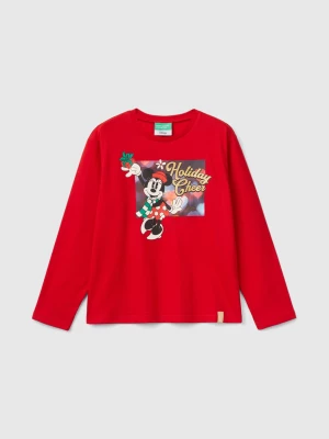 Benetton, Minnie And Mickey Mouse Christmas T-shirt, size XL, Red, Kids United Colors of Benetton