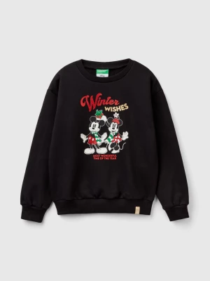 Benetton, Minnie Christmas Sweatshirt, size XL, Black, Kids United Colors of Benetton