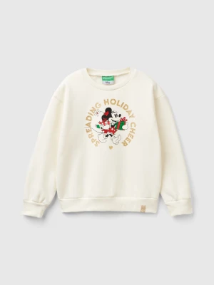 Benetton, Minnie Christmas Sweatshirt, size XL, Creamy White, Kids United Colors of Benetton