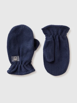 Benetton, Mittens In Lined Fleece, Size: 104-110, Dark Blue, Kids United Colors of Benetton