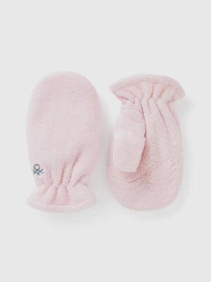 Benetton, Mittens In Lined Fleece, size 82, Soft Pink, Kids United Colors of Benetton