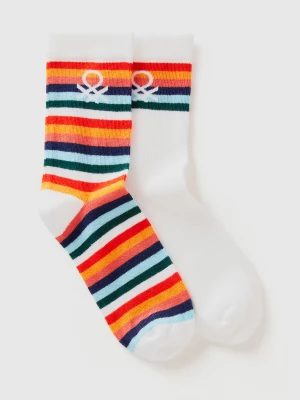 Benetton, Mix & Match Long Socks, size 35-38, White, Kids United Colors of Benetton