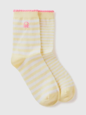 Benetton, Mix & Match Long Striped Socks, size 20-24, Yellow, Kids United Colors of Benetton