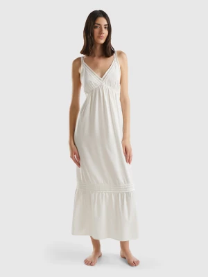 Benetton, Modal® And Cotton Blend Dress, size XXS, Creamy White, Women United Colors of Benetton