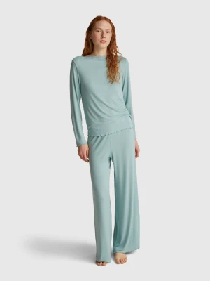 Benetton, Modal Pyjamas, Size: XS, Aqua, Women United Colors of Benetton