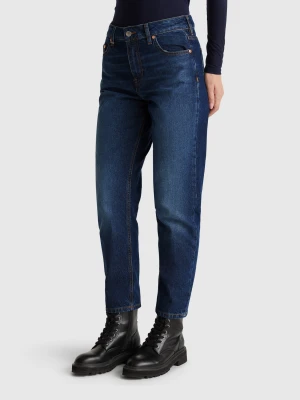 Benetton, Mom Fit Jeans, Size: 33, Dark Blue, Women United Colors of Benetton