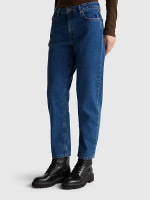 Benetton, Mom Fit Jeans, Size: 34, Blue, Women United Colors of Benetton