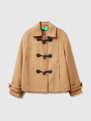 Benetton, Montgomery Coat, Size: XXS, Camel, Women United Colors of Benetton