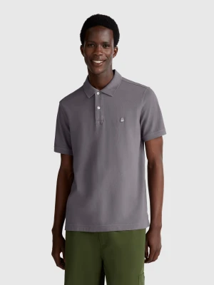 Benetton, Mouse Gray Regular Fit Polo, size XS, Dark Gray, Men United Colors of Benetton