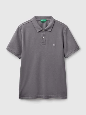 Benetton, Mouse Gray Regular Fit Polo, Size: XS, Dark Gray, Men United Colors of Benetton