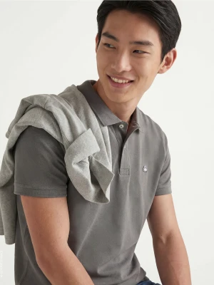 Benetton, Mouse Gray Regular Fit Polo, Size: XS, Dark Gray, Men United Colors of Benetton