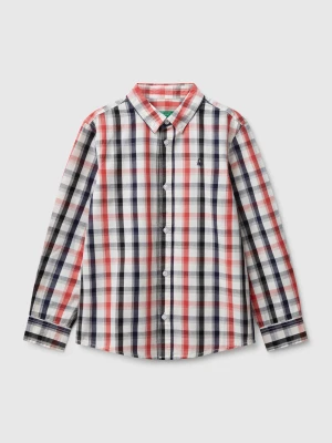 Benetton, Multicolor Check Button-down Shirt, size XL, Multi-color, Kids United Colors of Benetton