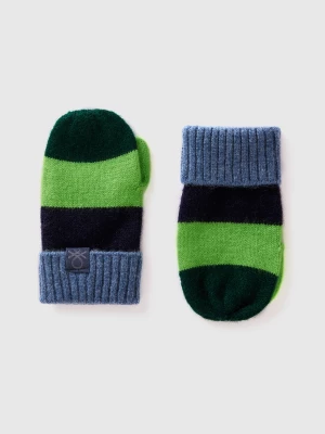 Benetton, Multicolor Striped Mittens, size 104-116, Air Force Blue, Kids United Colors of Benetton