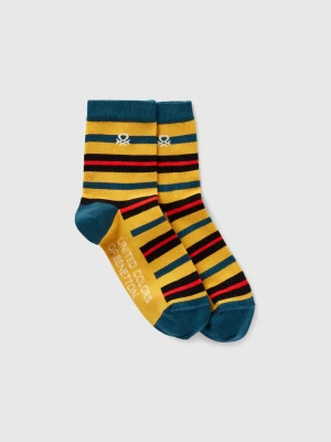Benetton, Multicolor Striped Socks, size 36-41, Multi-color, Women United Colors of Benetton