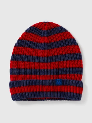 Benetton, Multicolored Striped Hat, Size: 104-116, Dark Blue, Kids United Colors of Benetton