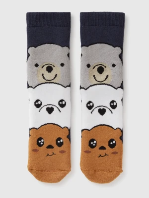 Benetton, Non-slip Animal Socks, Size: 39-41, Dark Blue, Kids United Colors of Benetton