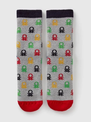 Benetton, Non-slip Socks With Logos, Size: 39-41, Multi-color, Kids United Colors of Benetton