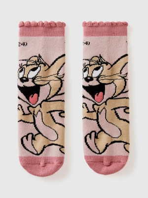 Benetton, Non-slip Tom & Jerry Socks, size 20-24, Soft Pink, Kids United Colors of Benetton