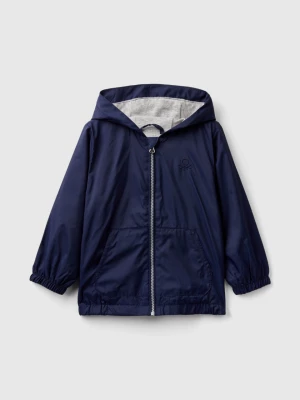 Benetton, Nylon Jacket With Hood, size 104, Dark Blue, Kids United Colors of Benetton
