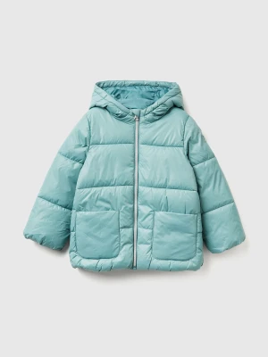 Benetton, Nylon Jacket With Hood, Size: 116, Sky Blue, Kids United Colors of Benetton