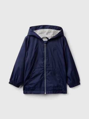 Benetton, Nylon Jacket With Hood, size 98, Dark Blue, Kids United Colors of Benetton