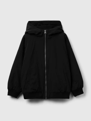 Benetton, Nylon Jacket With Hood, Size: XL, Black, Kids United Colors of Benetton