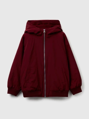 Benetton, Nylon Jacket With Hood, Size: XL, Burgundy, Kids United Colors of Benetton