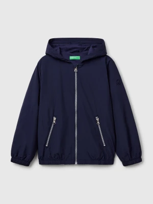 Zdjęcie produktu Benetton, Nylon Jacket With Hood, size XL, Dark Blue, Kids United Colors of Benetton