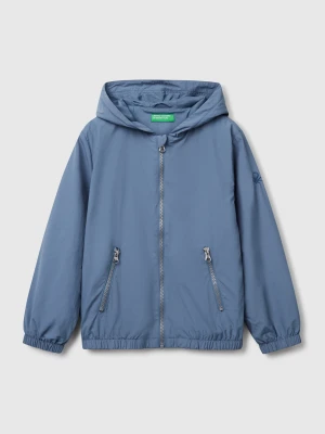 Benetton, Nylon Jacket With Hood, size XL, Light Blue, Kids United Colors of Benetton