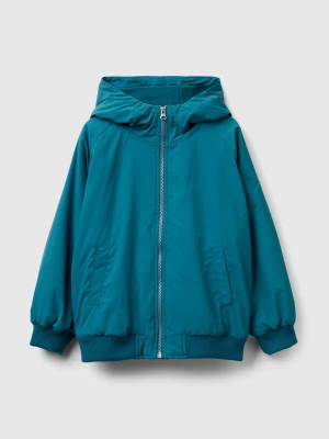 Benetton, Nylon Jacket With Hood, Size: XL, Teal, Kids United Colors of Benetton