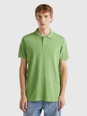 Benetton, Olive Green Regular Fit Polo, size L, , Men United Colors of Benetton