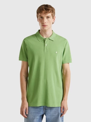 Benetton, Olive Green Regular Fit Polo, size M, , Men United Colors of Benetton