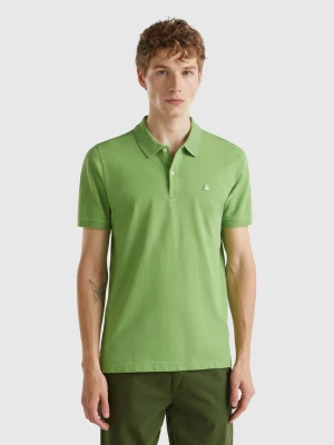 Benetton, Olive Green Slim Fit Polo, size L, , Men United Colors of Benetton