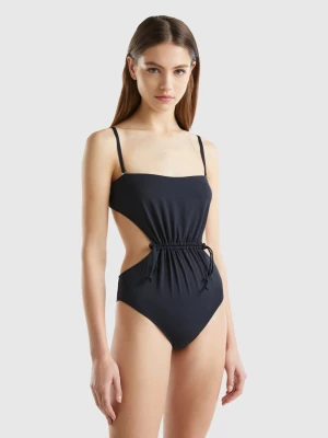 Benetton, One-piece Cut Out Swimsuit In Econyl®, size 1°, Black, Women United Colors of Benetton