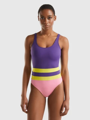 Benetton, One-piece Swimsuit In Econyl®, size 1°, Multi-color, Women United Colors of Benetton