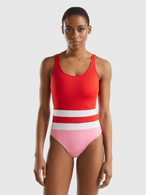 Benetton, One-piece Swimsuit In Econyl®, size 2°, Multi-color, Women United Colors of Benetton