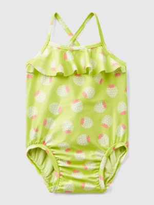 Benetton, One-piece Swimsuit With Fruit Print, size 3-6, Yellow, Kids United Colors of Benetton
