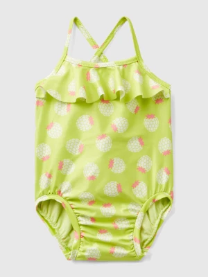 Benetton, One-piece Swimsuit With Fruit Print, size 82, Yellow, Kids United Colors of Benetton