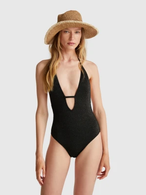 Benetton, One-piece Swimsuit With Lurex, size 1°, Black, Women United Colors of Benetton