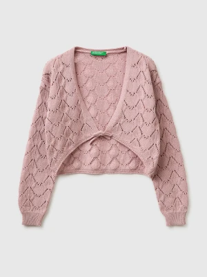 Benetton, Openwork Cardigan, Size: XL, Pink, Kids United Colors of Benetton